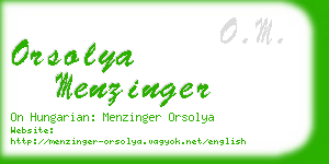 orsolya menzinger business card